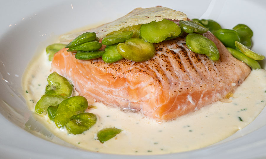 Saumon au feves
