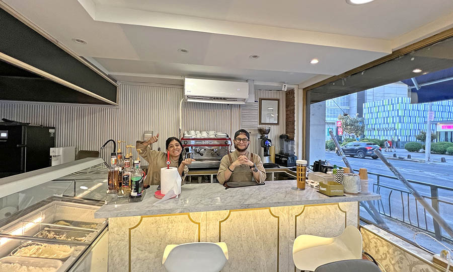 La barra de caf y los baristas de Montpellier