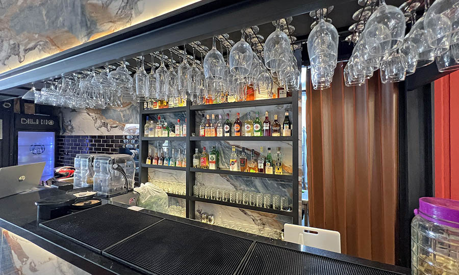 La barra del restaurante Bella Ciao