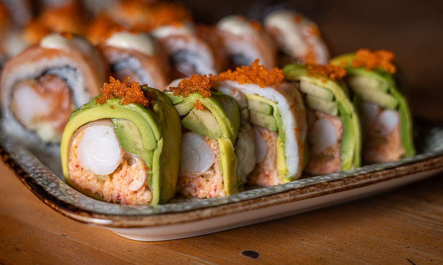 Rosario maki: Centolla, camarn y palta