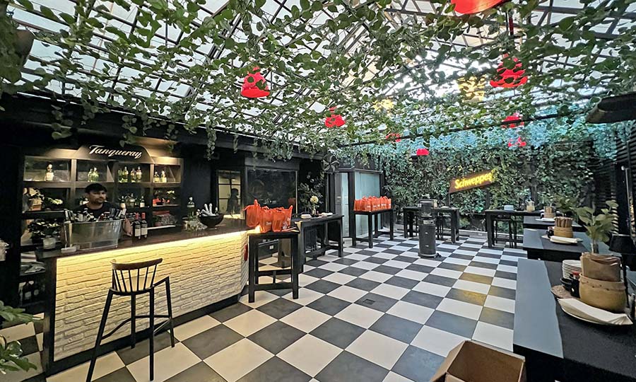 La terraza interior de Jardn Secreto 