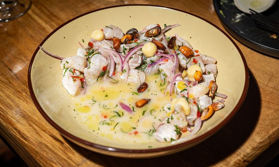 Ceviche de pescado de roca