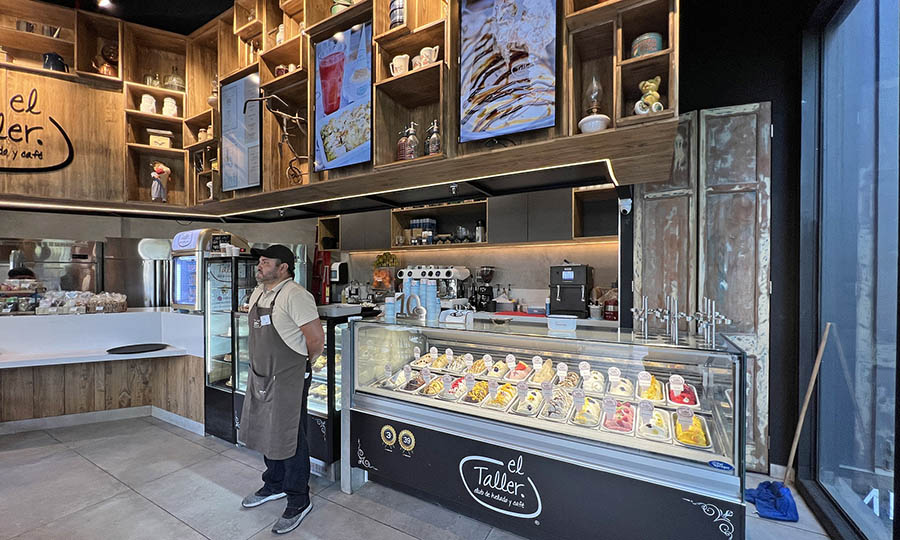 La vitrina de helados de El Taller MUT