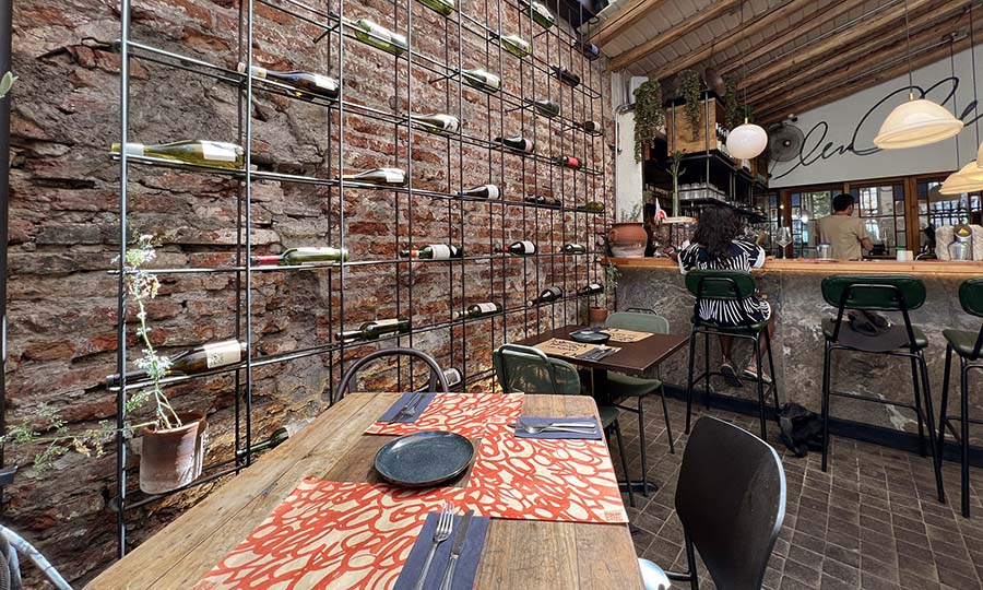 La terraza principal de Oda Santiago