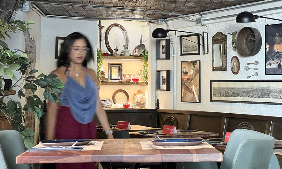 Detalles en el restaurante Oda Santiago de Lastarria