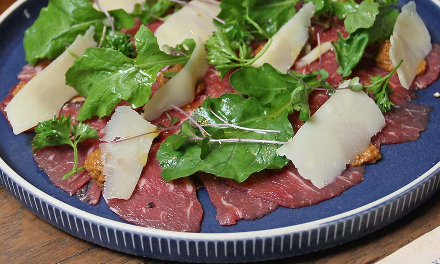 Carpaccio di manzo en filete de angus - Brunapoli - La Reina