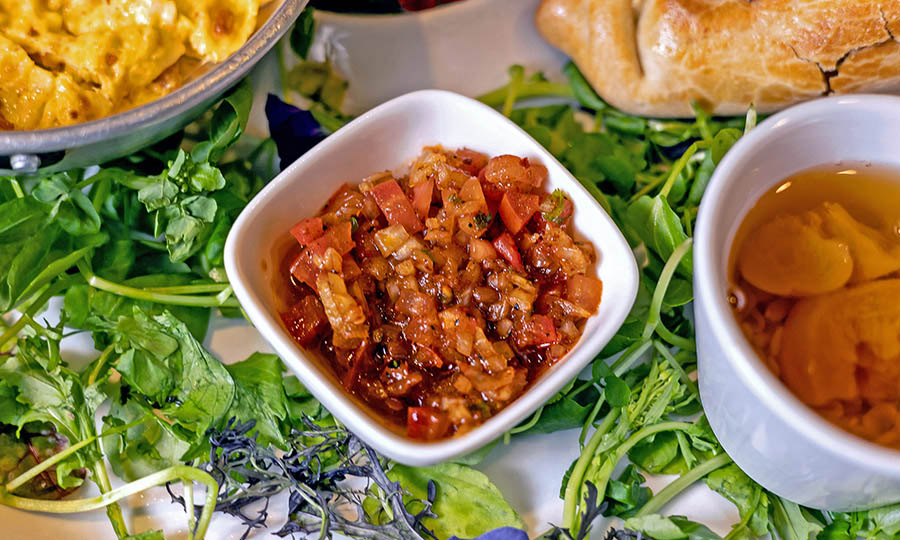 Sopaipillas chilenas con pebre - Chilean Brunch