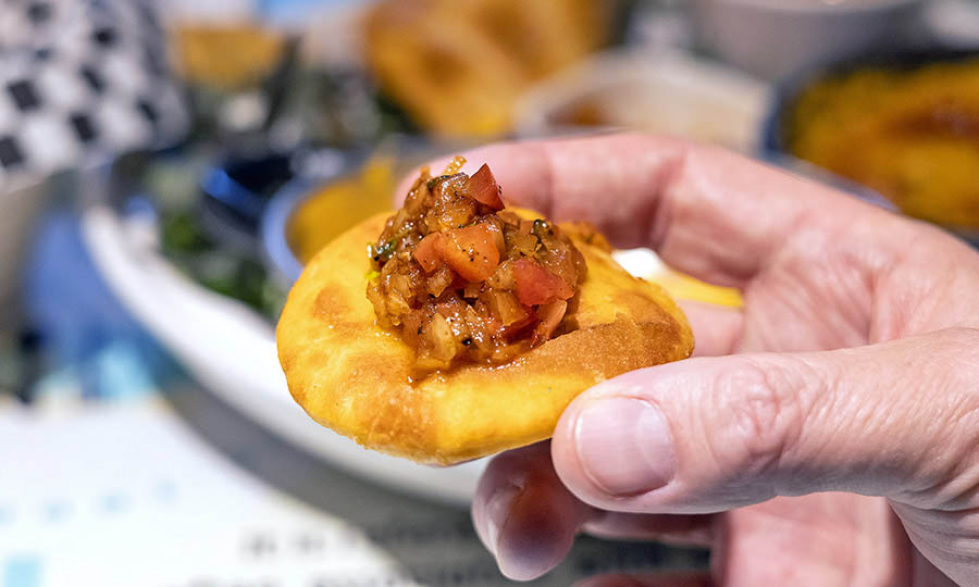 Sopaipillas chilenas con pebre - Chilean Brunch