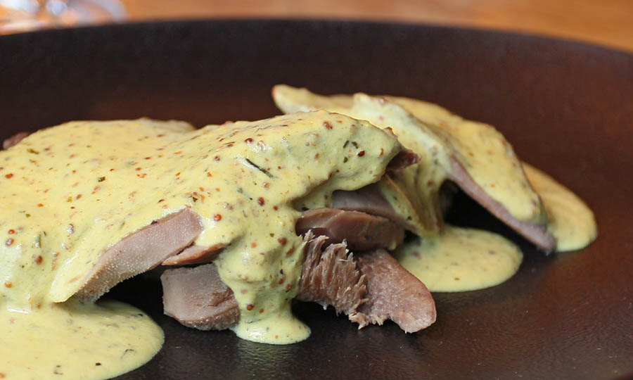 Lengua a las 3 mostazas - Barrica 94 Los Trapenses