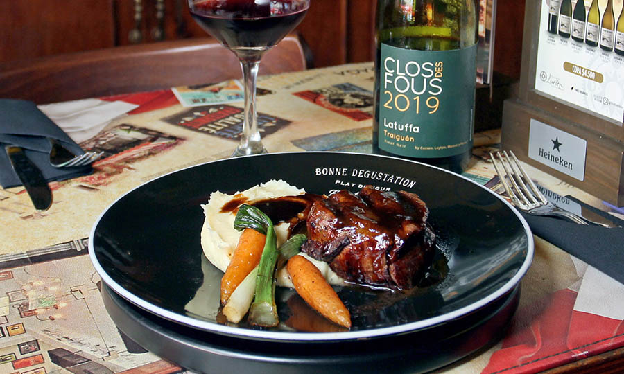 Filete con pur� y verduras - Normandie Restaurant