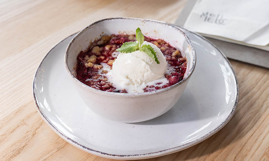 Crumble de frutos rojos 