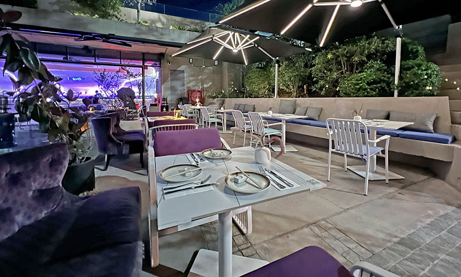 La terraza de EXÒ en el piso -1