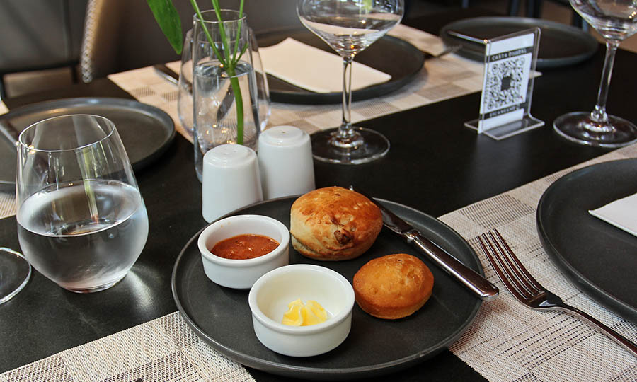 Los pancitos de cortes�a  - Pr�stino Restaurant