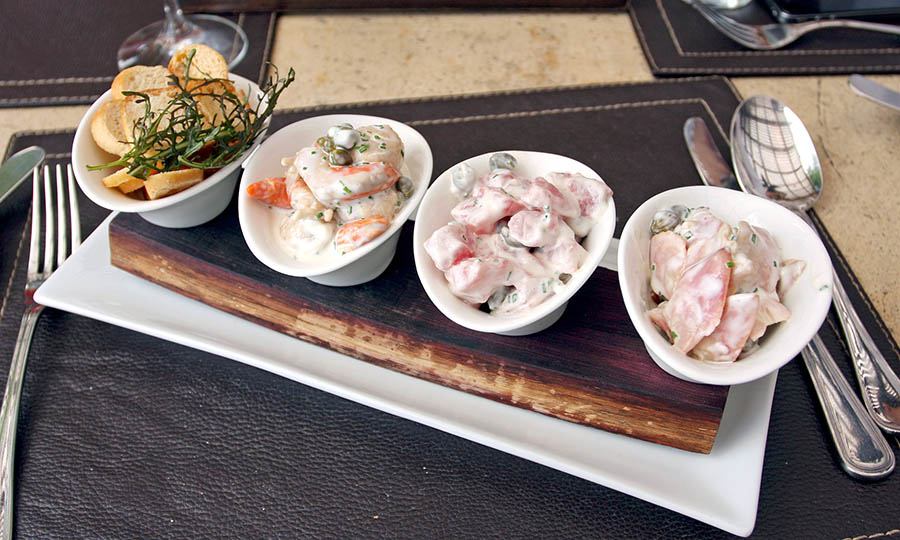 Trio de ceviches - Tanino de Casas Del Bosque