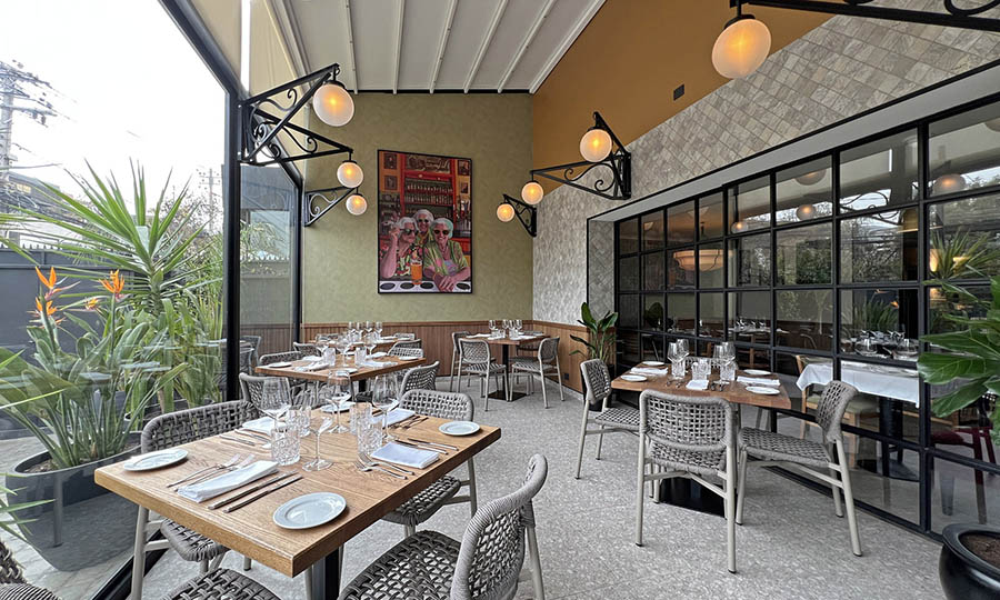La terraza techada de Chiuso