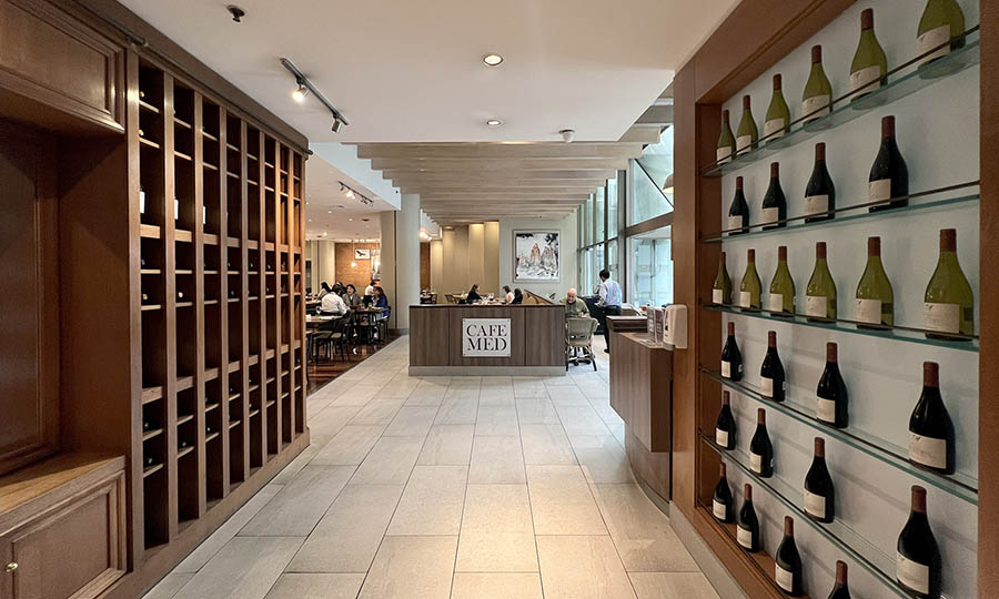 La entrada a Caf� Med - Caf� Med Marriott