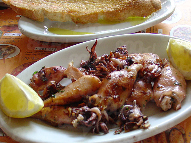 Calamares al ajillo - De la Ostia