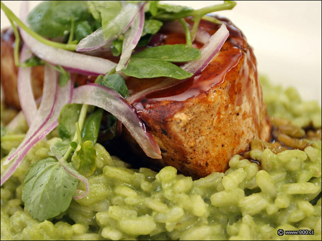 Detalle de Albacora con Risotto de Pesto (1) - La Mar Cebichera