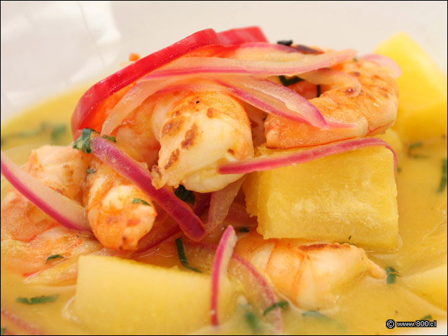 Detalle de Ceviche de Camarones a la Piedra - La Mar Cebichera