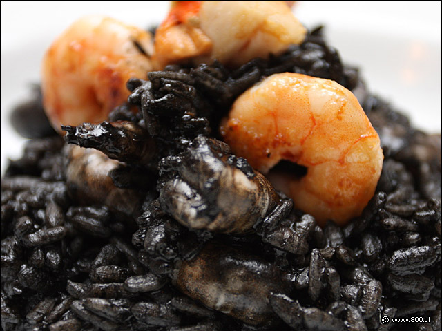 Detalle de Risotto al Nero Di Sepia