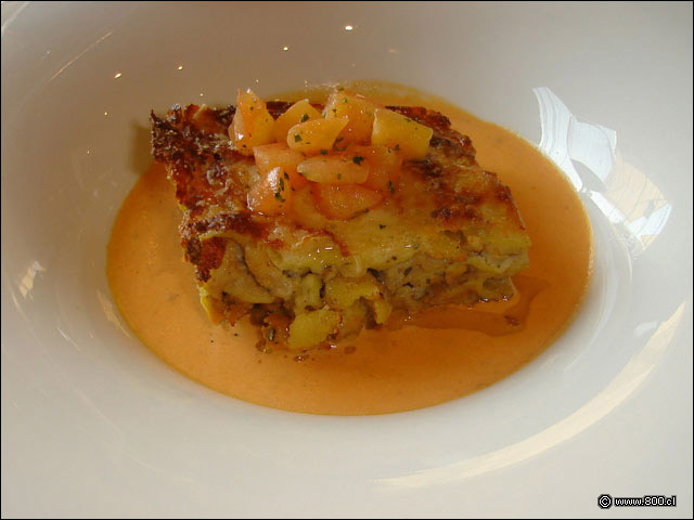 Lasagna del mar Restaurante de Hotel Senso - Mandarin Oriental Santiago Fotos de Platos
