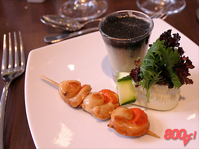 Brocheta de ostiones - Mediterr�neo (Restaurant del Hotel Atton)