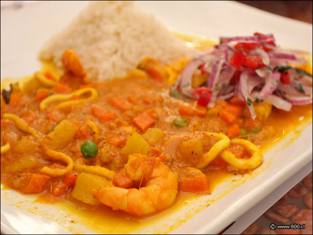 Detalle de Cau Cau de Mariscos - Tambo (Lastarria)
