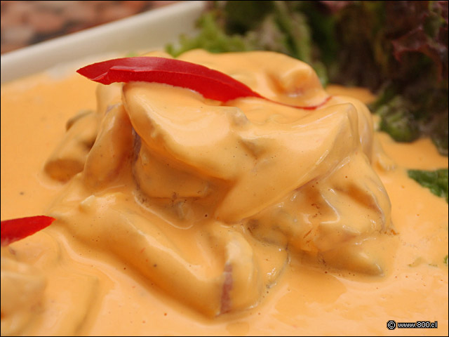 Detalle de Tiradito de Corvina al Rocoto (2) - Tambo (Lastarria)