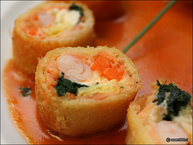 Detalle de Rollo de Salm�n - Alfresco Peruan�simo (Recoleta)