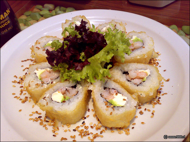 Roll de camarn tempura