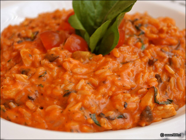 Detalle de Risotto de Tomate y Championes 1 - Pasta e Basta Isidora