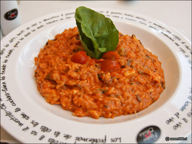 Risotto de Tomates y Champin - Pasta e Basta Isidora