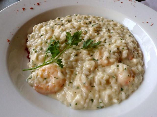 Risotto de camarones