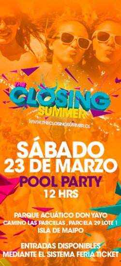 Lista de Ganadores de entradas dobles para la Pool Party The Closing Summer