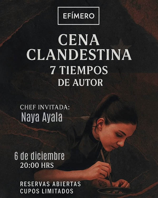 Cena de cocina Territorial Chilena con Naya Ayala