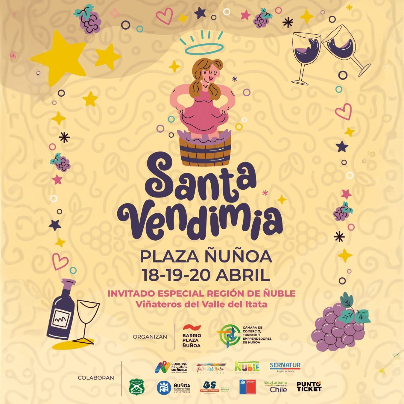 Segunda Versión de Santa Vendimia en Barrio Plaza Ñuñoa