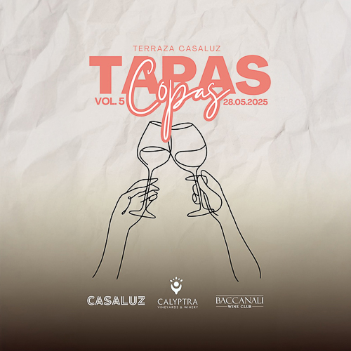 Tapas y Copas, con Calyptra en la terraza de Casaluz