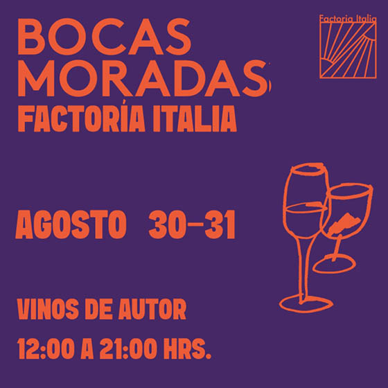 Feria Bocas Moradas agosto 2025 regresa a Factora Italia