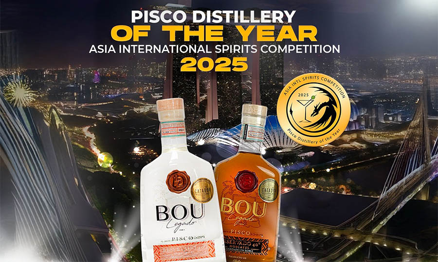 Orgullo nacional: Pisco chileno gana Doble Oro y es elegido Destilera de Pisco del Ao en Asia