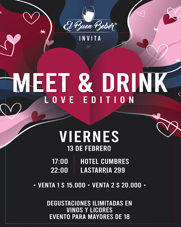 Meet & Drink Love Edition en Hotel Cumbres Lastarria