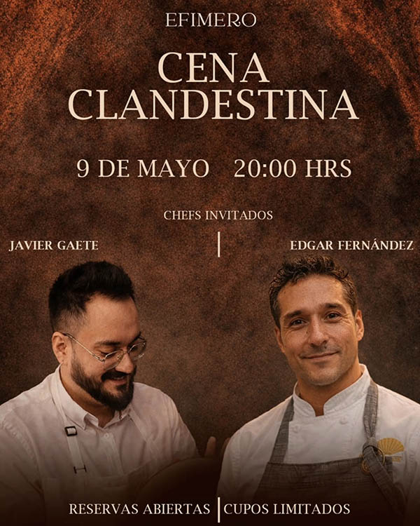 Cena degustaci�n con los chef Javier Gaete y Edgar Fern�ndez